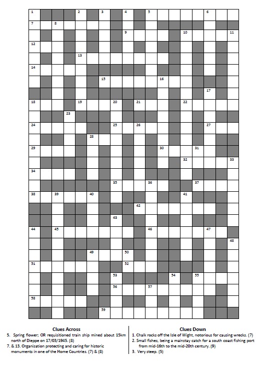 Maritime Themed Crossword Maritime Archaeology Trust