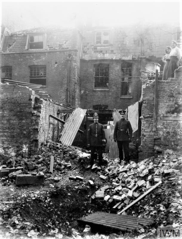 Airships and barrage balloons Airship L-15 Bomb Damage