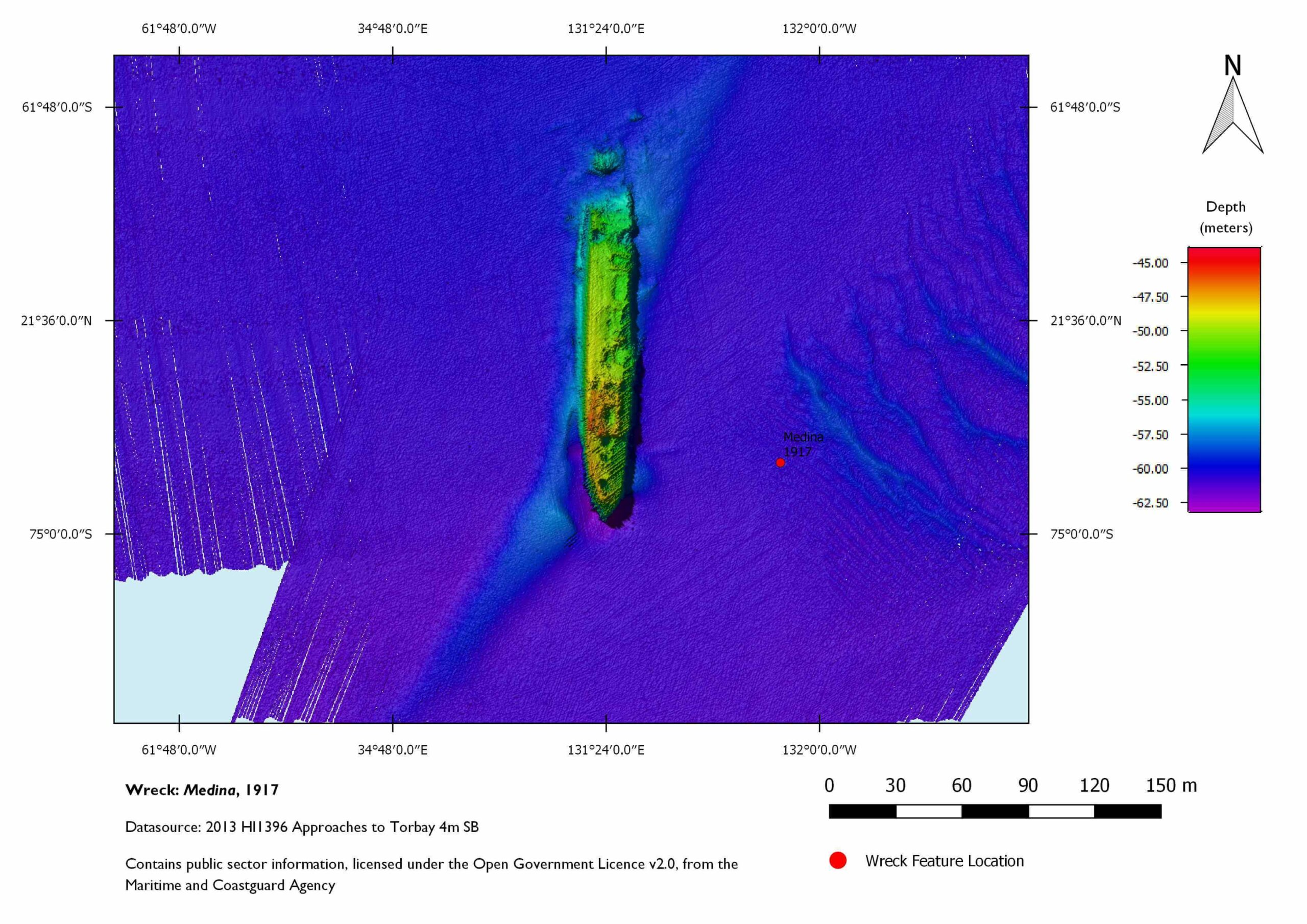 Medina Bathymetry CloseUp