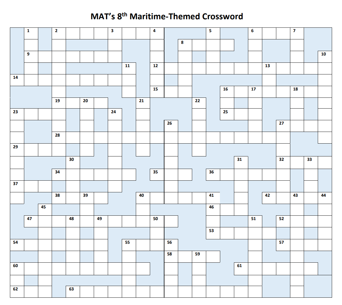 MAT’s 8th MaritimeThemed Crossword Crossword with a Difference